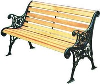 9694030 - PANCHINE GHISA/LEGNO  
